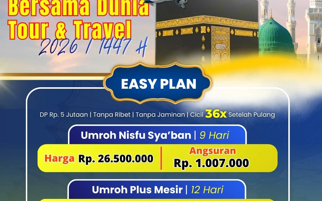Dunia Tour & Travel Gandeng AMITRA, Jamaah Kini Bisa Bayar Paket Umroh dengan Skema Cicilan Syariah